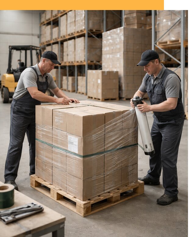 Упаковка и паллетирование грузов от 3777 руб: защита и крепление