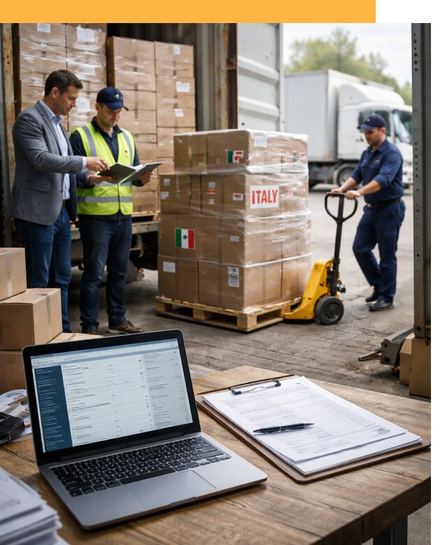 Доставка грузов из Италии: морские и авиаперевозки от 19422