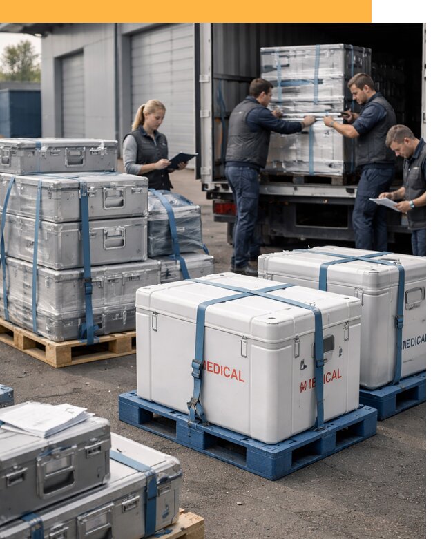 Перевозка медицинского оборудования по всему миру от 16185 руб