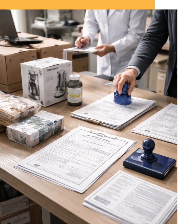 Сертификация импортных товаров от 12948 с таможенным сопровождением